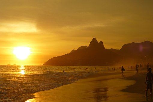 Beautiful beach scene in Brazil